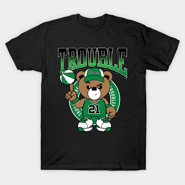 Teddy bear basketball tee T-Shirt by janvimar